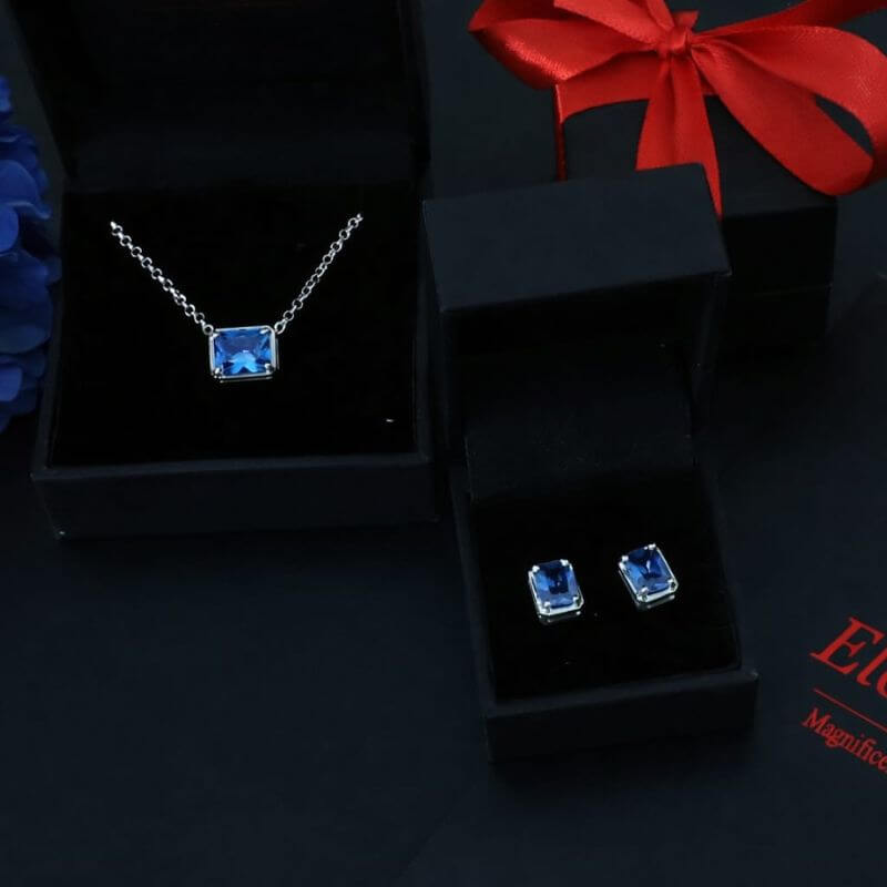 Carol Blue Topaz Jewellery Set